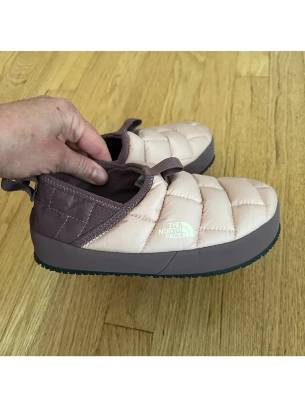 The North Face Kids Thermoball Quilted Slipper Shoes Pink Purple Youth Size 3
